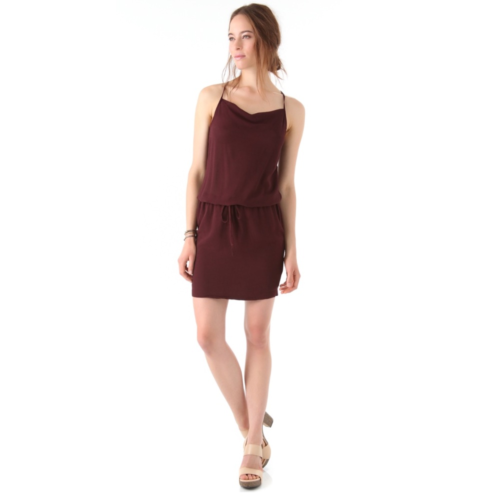 James Perse Criss Cross Back Drawstring Dress